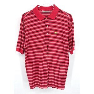 Augusta National Golf Shop Sz M Masters Red Striped 60's Two Ply Polo Shirt‎